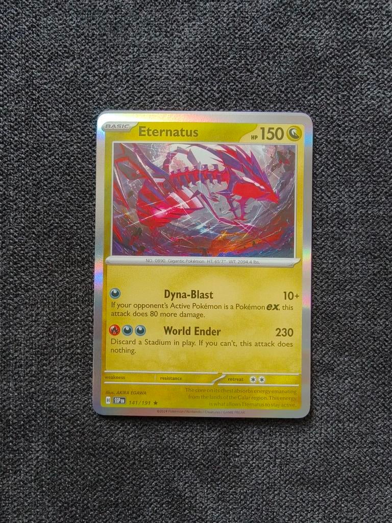 Pokemon kaart Eternatus 141/191, Ophalen, Nieuw, Losse kaart, Foil