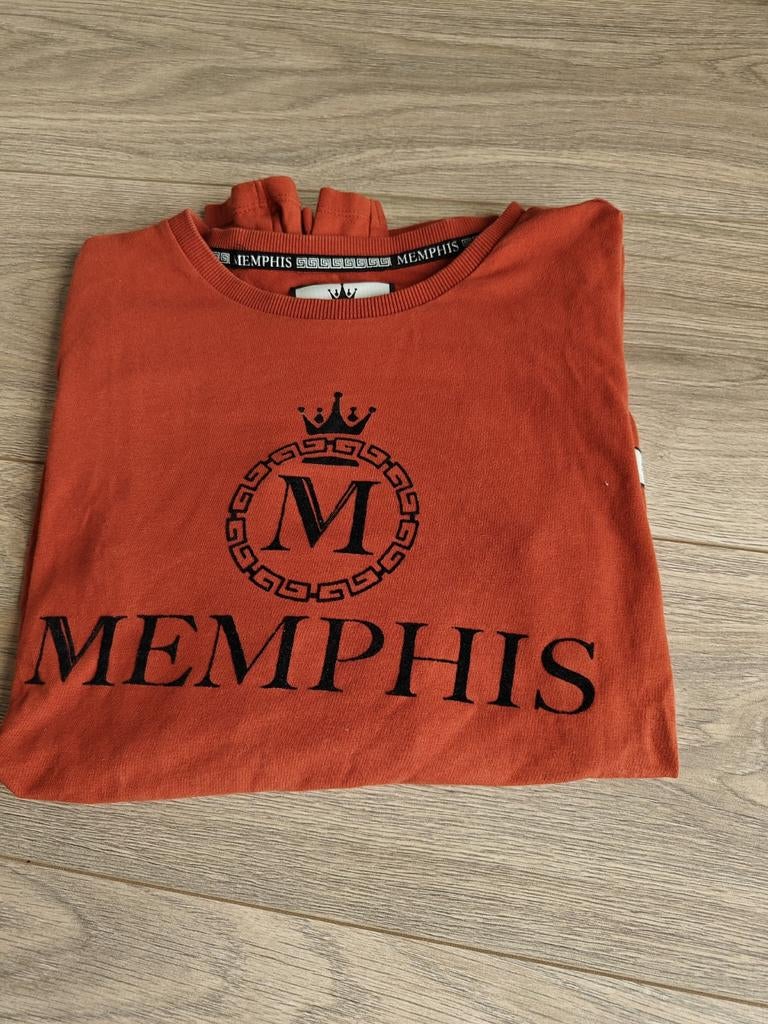 Memphis Longsleeve Oranje/Roest - Maat 14 (164), Jongen of Meisje, Memphis, Ophalen of Verzenden, Zo goed als nieuw