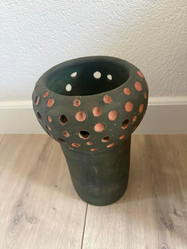 Mooie terracotta vaas/bloempot, Ophalen, Gebruikt, Rond, Binnen