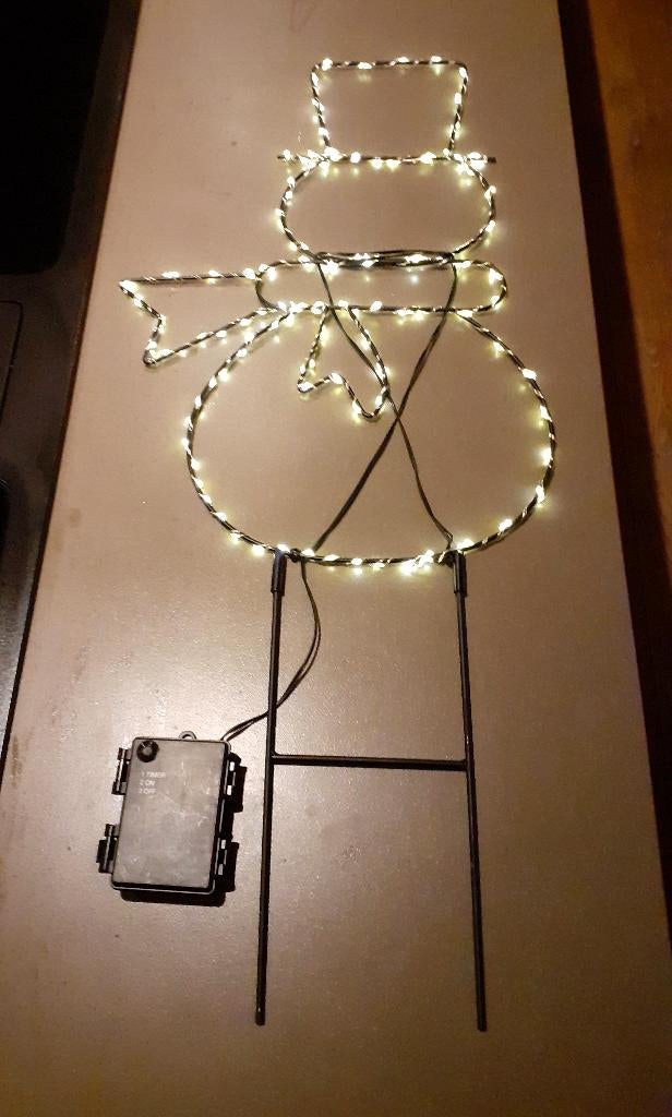 Kerst Sneeuwpop met Lichtjes, Diversen, Kerst, Nieuw, Ophalen of Verzenden