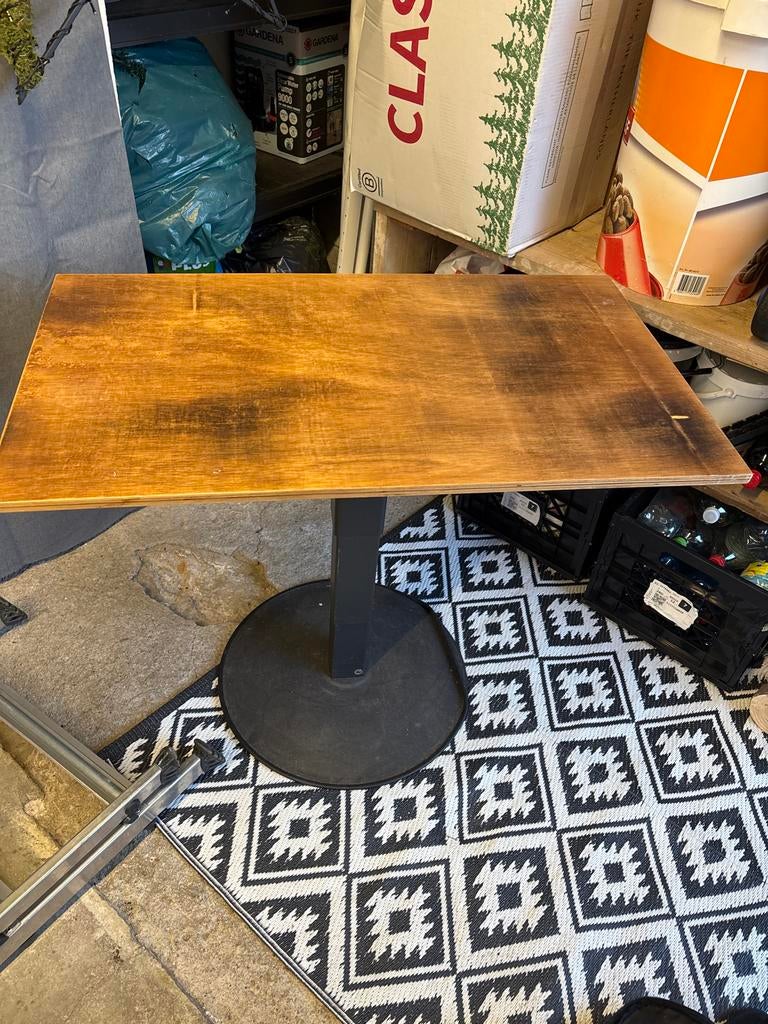 Campertafel met inschuifbare voet - 90x50 cm, Ophalen, Zo goed als nieuw