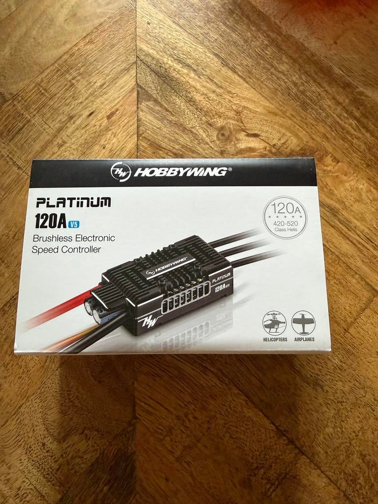 Hobbywing Platinum 120A V5 Brushless ESC - Nieuw in verpakki, Ophalen of Verzenden, Nieuw, Elektro, Helikopter