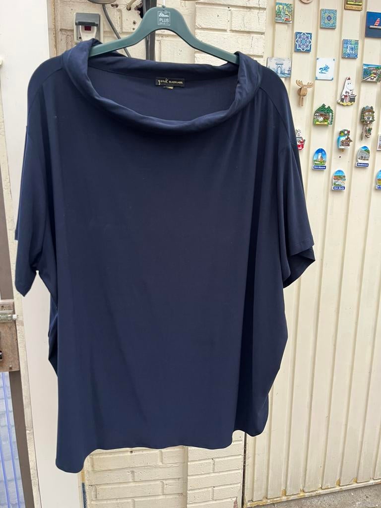 Yoek Black Label Shirt maat 54/56 Donkerblauw, Kleding | Dames, Ophalen of Verzenden, Zo goed als nieuw, Blauw, Shirt of Top