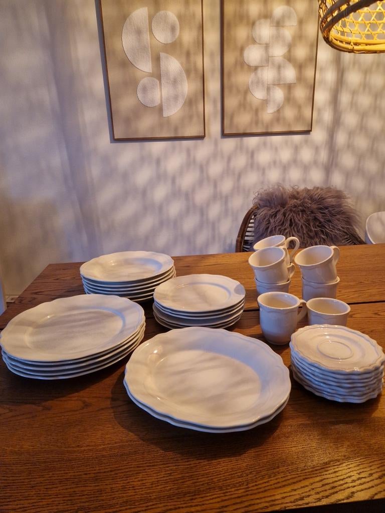 Uitgebreide set crème kleur Ikea Arv servies, Ophalen, Gebruikt, Overige stijlen, Compleet servies