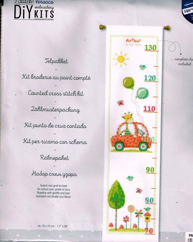 Cado vervaco borduurpakket groeimeter, arthur, Ophalen of Verzenden, Nieuw, Handborduren, Borduurpakket