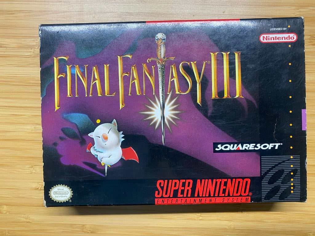 Final Fantasy III (SNES) NTSC Compleet, Getest & Werkend, Gebruikt, 1 speler, Ophalen of Verzenden, Role Playing Game (Rpg)