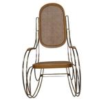 Vintage Schommelstoel Messing Bentwood Regency Stijl Design, Huis en Inrichting, Fauteuils, Gebruikt, Vintage, Vintage, 75 tot 100 cm
