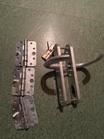 Deurbeslag set: klink, slot en scharnieren, Ophalen, Gebruikt, Rvs, Klink of Kruk