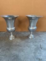 Set van 2 grote aluminium vazen - 60 cm hoog, Huis en Inrichting, Woonaccessoires | Vazen, Ophalen of Verzenden