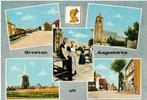 Ansichtkaart Aagtekerke, 5-luik, klederdracht, kerk, molen, Ophalen of Verzenden, 1960 tot 1980, Gelopen, Zeeland