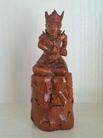 Oud Balinees houtsnijwerk/ priester in gebed/ jaren '50, Ophalen of Verzenden