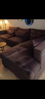 Bruine hoekbank velvet parade zitmaxx, Ophalen of Verzenden
