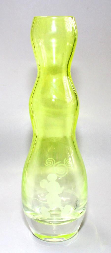 Prachtige Vintage Mickey Mouse Vaas Geel Kristal Paris, Verzamelen, Disney, Ophalen of Verzenden, Mickey Mouse, Zo goed als nieuw
