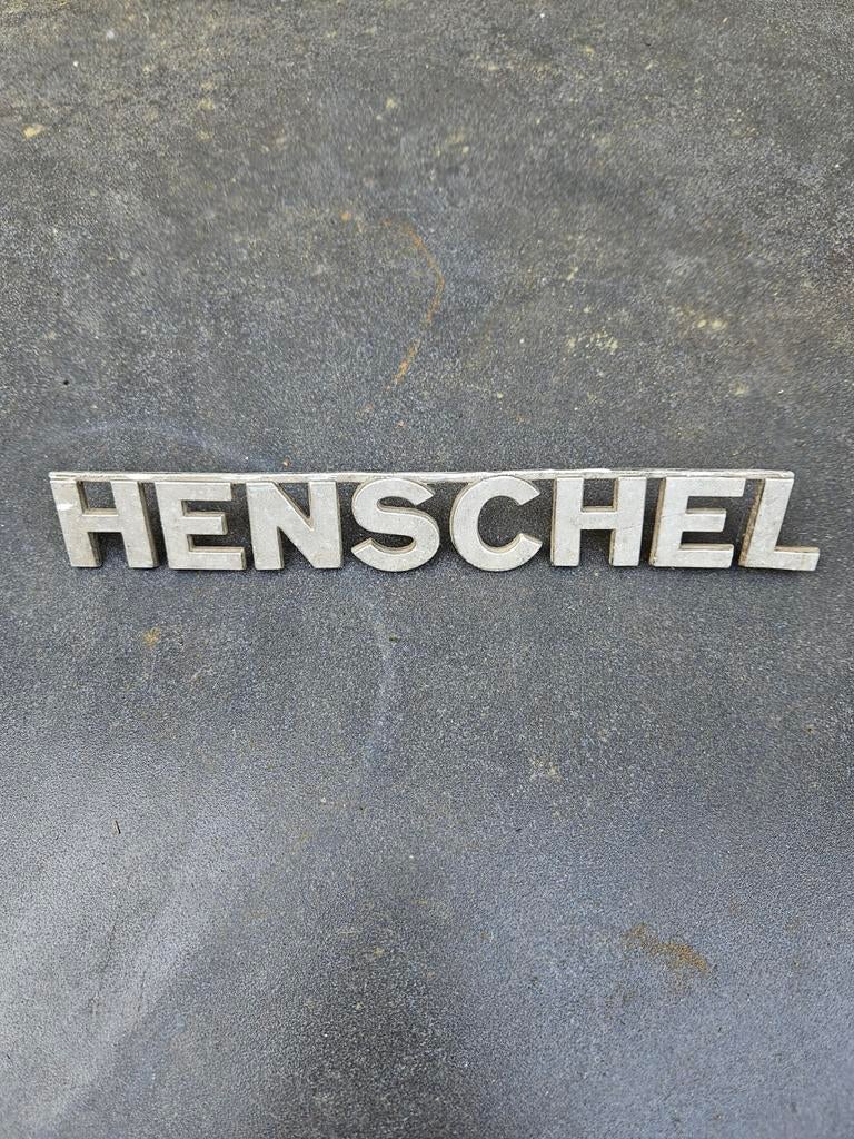 oldtimer Henschel naamplaat aluminium, Ophalen of Verzenden, Auto's