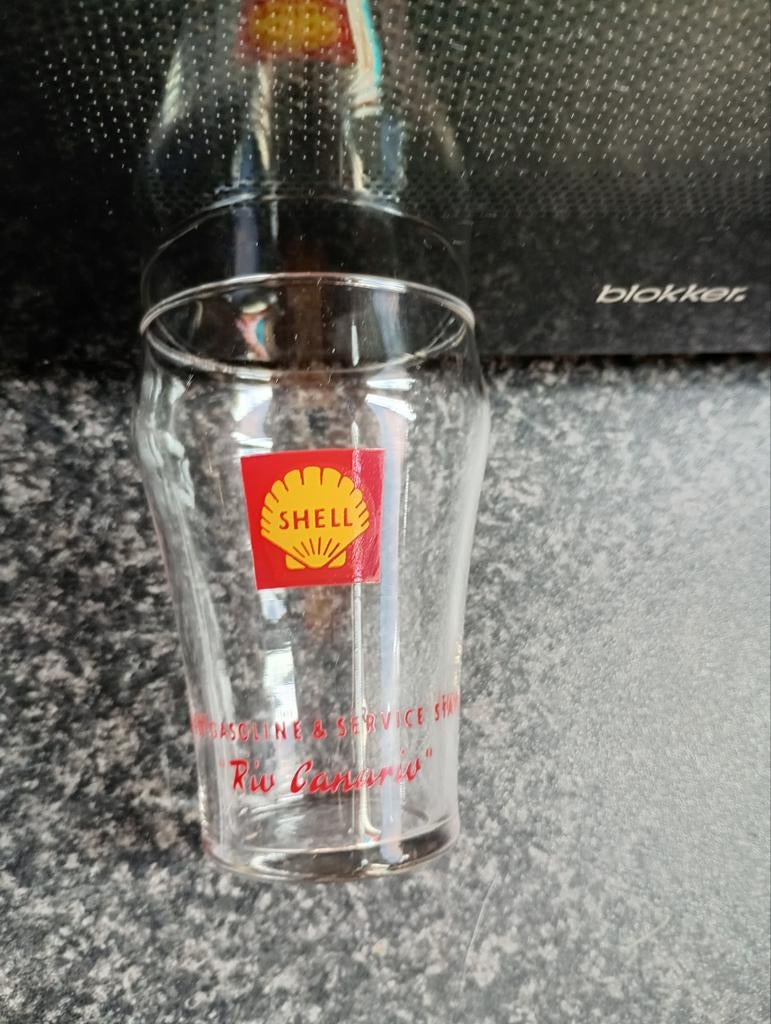 Vintage Shell Glas Rio Canario - Uniek Verzamelobject, Verzamelen, Ophalen of Verzenden
