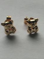 2X Oorstekers kind/baby Beertje 14K (585) 0.5 gram, Ophalen of Verzenden, Zo goed als nieuw, Goud, Goud
