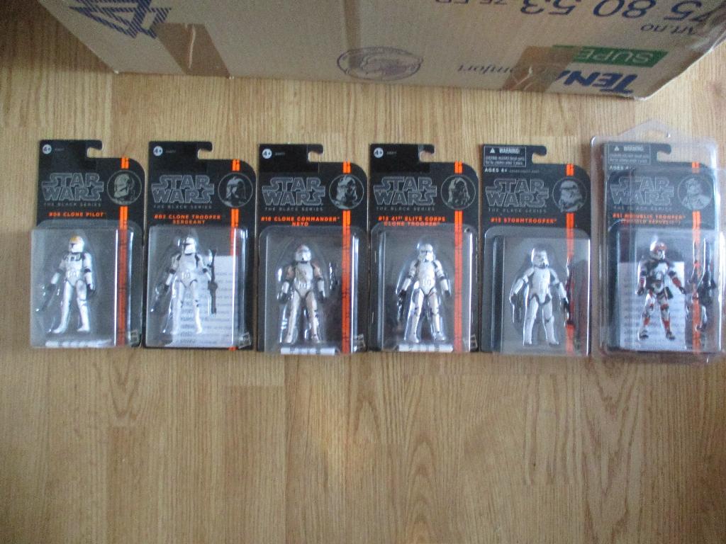 Star Wars Black Series 3,75 inch orange line CLONE TROOPERS, Ophalen of Verzenden, Nieuw, Actiefiguurtje