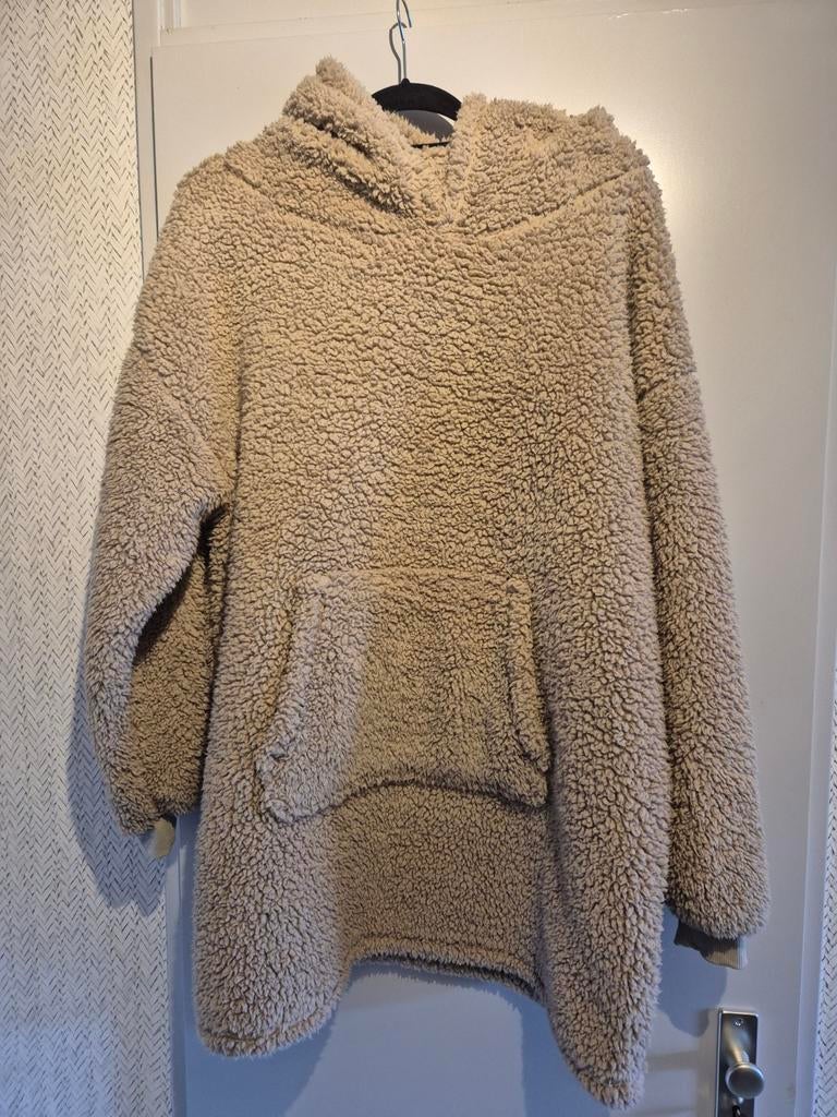 Oversized Teddy Fleece Hoodie - Heerlijk Warm & Comfortabel, Beige, Maat 46/48 (XL) of groter, Nieuw, Ophalen of Verzenden