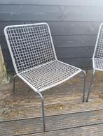 2 draad tuinstoelen grijs, Ophalen, Zo goed als nieuw, Kunststof