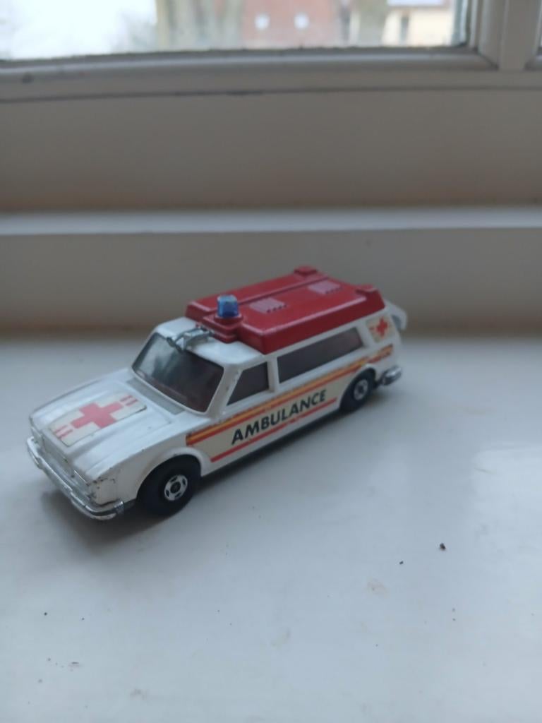 Matchbox speedkings ambulance, Ophalen of Verzenden, Gebruikt, Auto