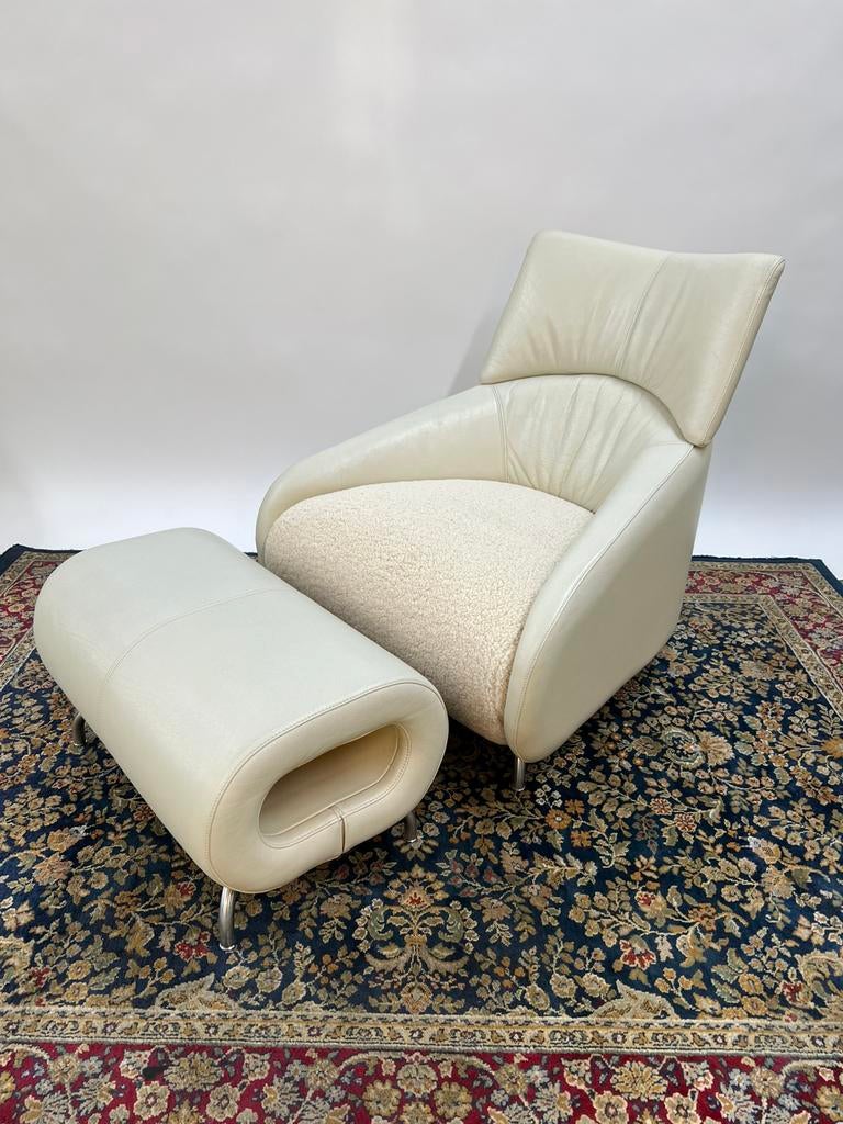 Leolux solymi met hocker, Ophalen, Zo goed als nieuw, Design dutchdesign vintage leolux modern midcentury, Nvt