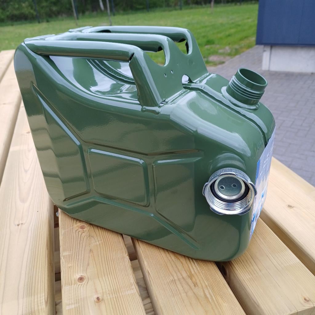 Europese Metalen Jerrycan 10 liter magnetische dop!!, Auto diversen, Autogereedschap, Nieuw, Ophalen of Verzenden