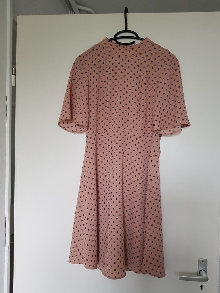 H&M roze jurk met stippen 36, H&M, Ophalen of Verzenden, Zo goed als nieuw, Roze