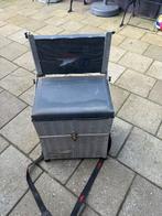 Viskoffer met zitje - Handig en compleet!, Watersport en Boten, Ophalen of Verzenden, Gebruikt, Koffer of Tas