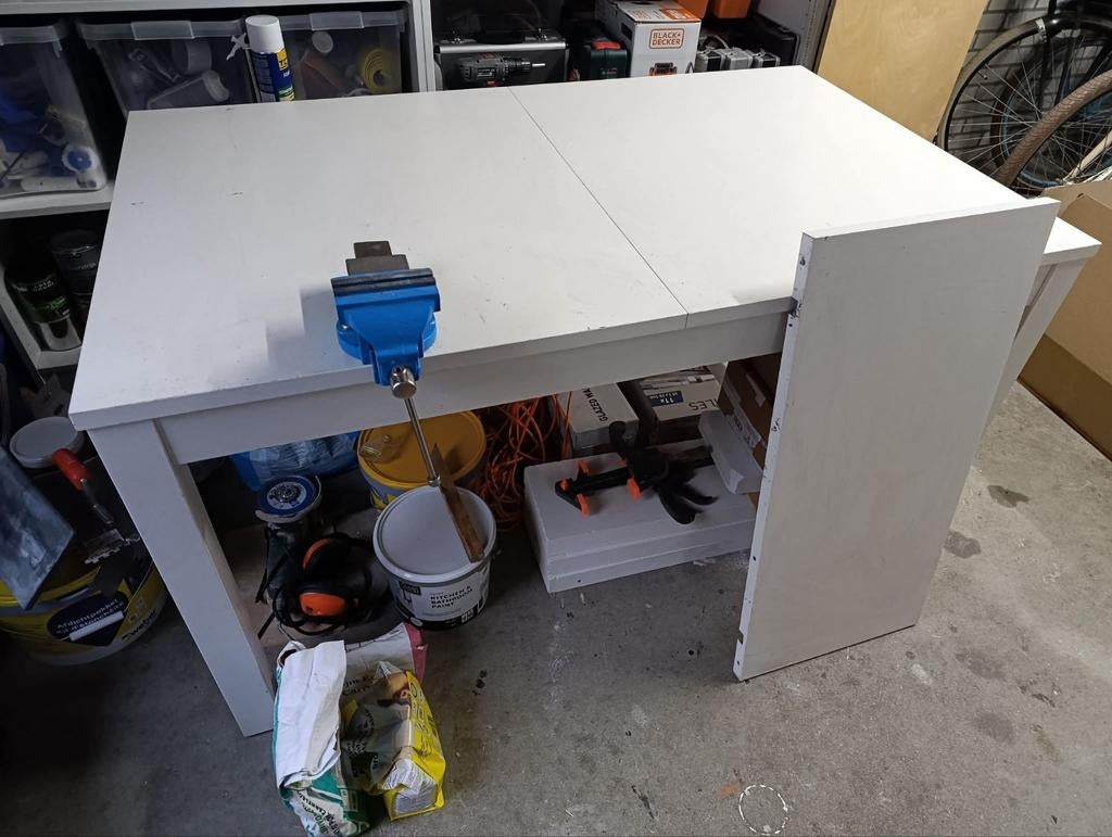 GRATIS Ikea uitschuifbare tafel 140/180x84, Huis en Inrichting, Tafels | Eettafels, Gebruikt, 50 tot 100 cm, 150 tot 200 cm, Vier personen