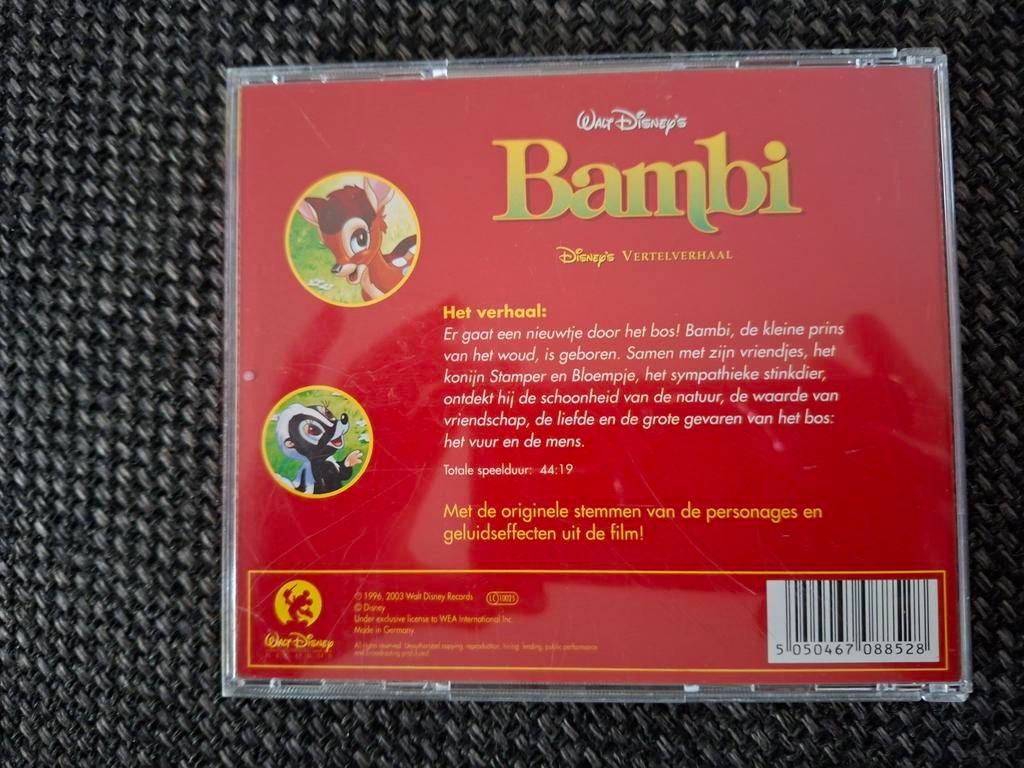 Disney's Vertelverhaal: Bambi CD - Zo goed als nieuw, Ophalen of Verzenden, Zo goed als nieuw, Verhaal of Sprookje, 6 tot 9 jaar