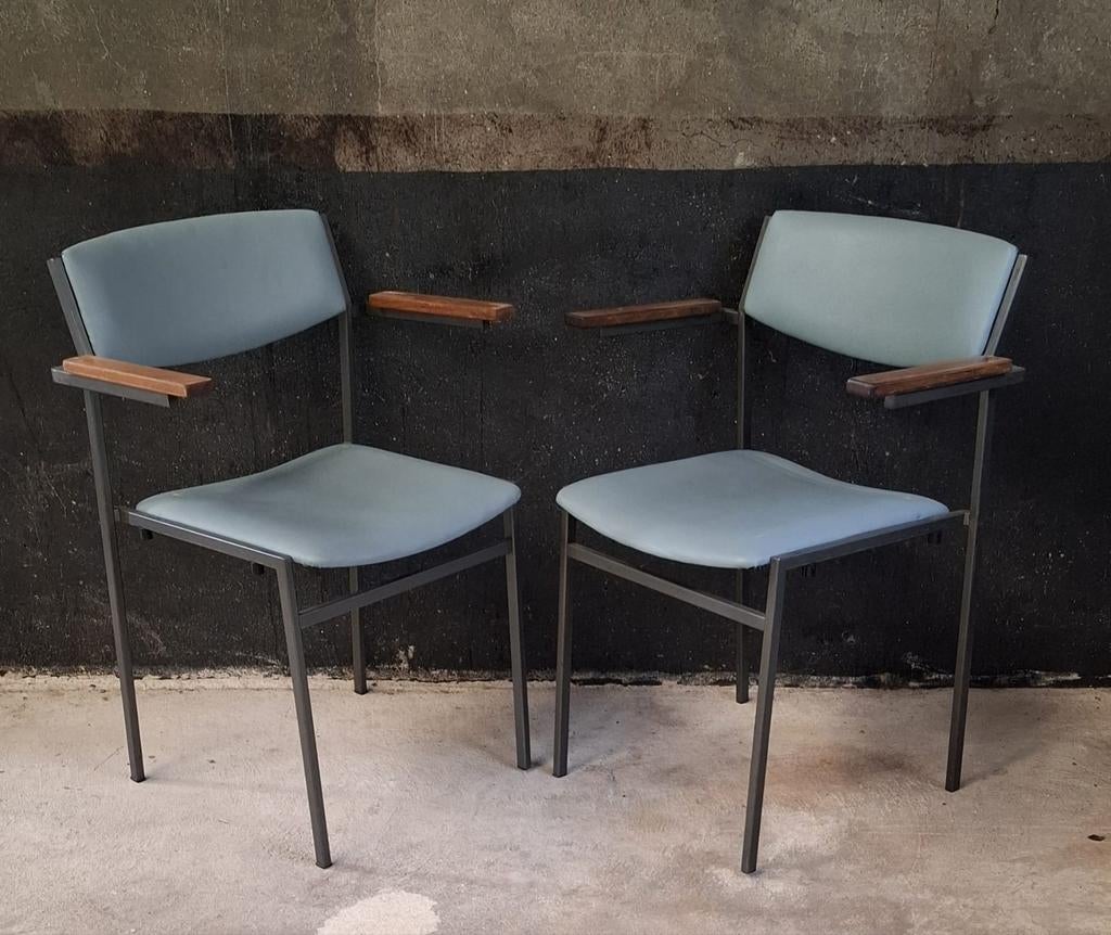 260 x Gijs van der Sluis stoelen horeca kantine bistro cafe, Blauw, Ophalen of Verzenden, Zo goed als nieuw, Vijf, Zes of meer stoelen