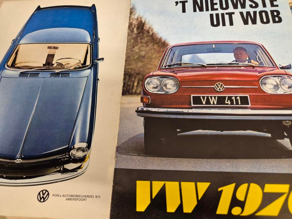 1970 Nederlandse Volkswagen VW181 JEEP Ponton VW 411, Boeken, Auto's | Folders en Tijdschriften, Ophalen of Verzenden, Zo goed als nieuw
