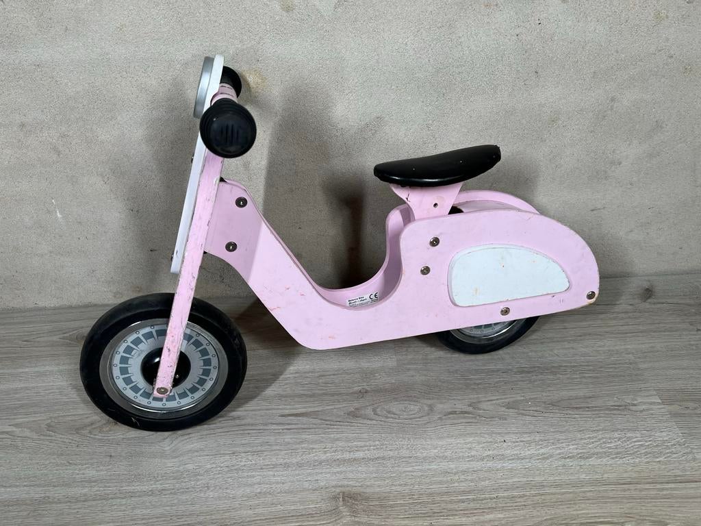 Roze houten loopfiets, Gebruikt, Loopfiets, C, Ophalen of Verzenden