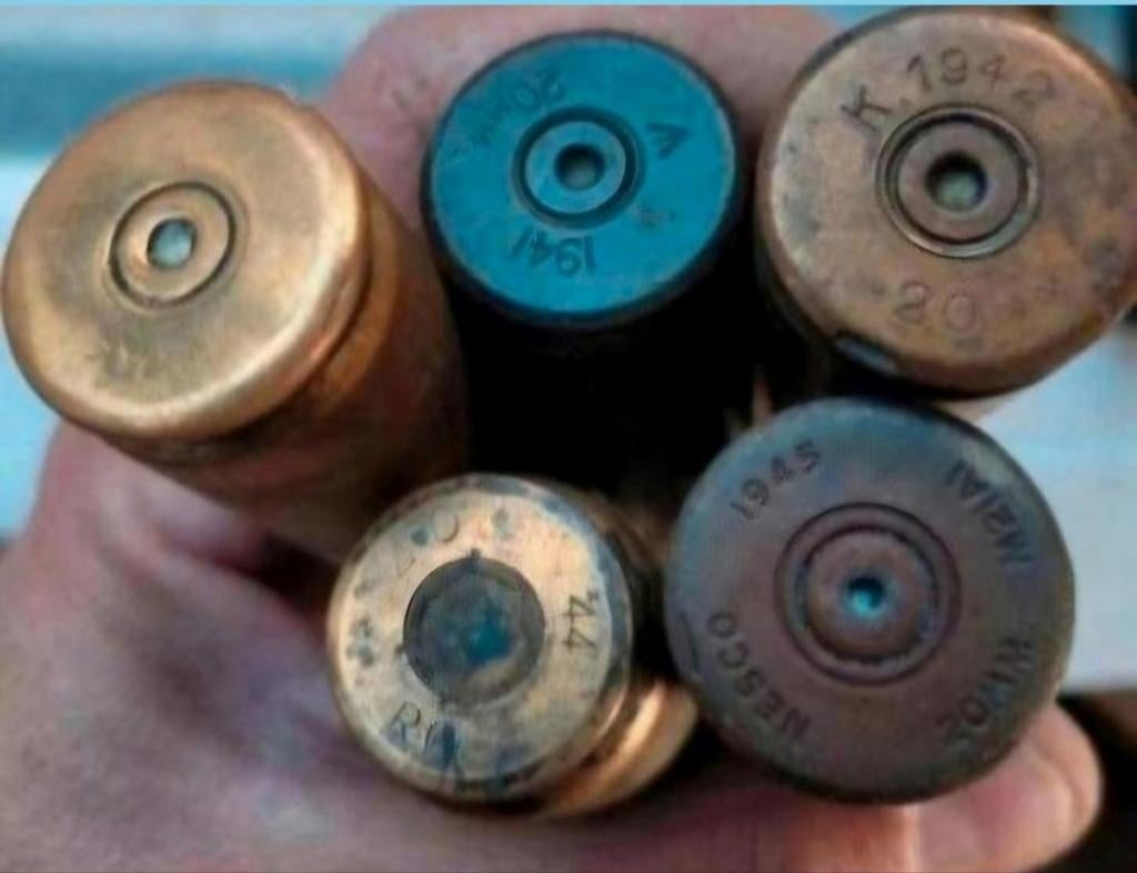 lotje lege hulzen -WO2 - afweer - geweer o.a .50 oorlogs ww2, Ophalen of Verzenden, Hulzen of Bodemvondsten