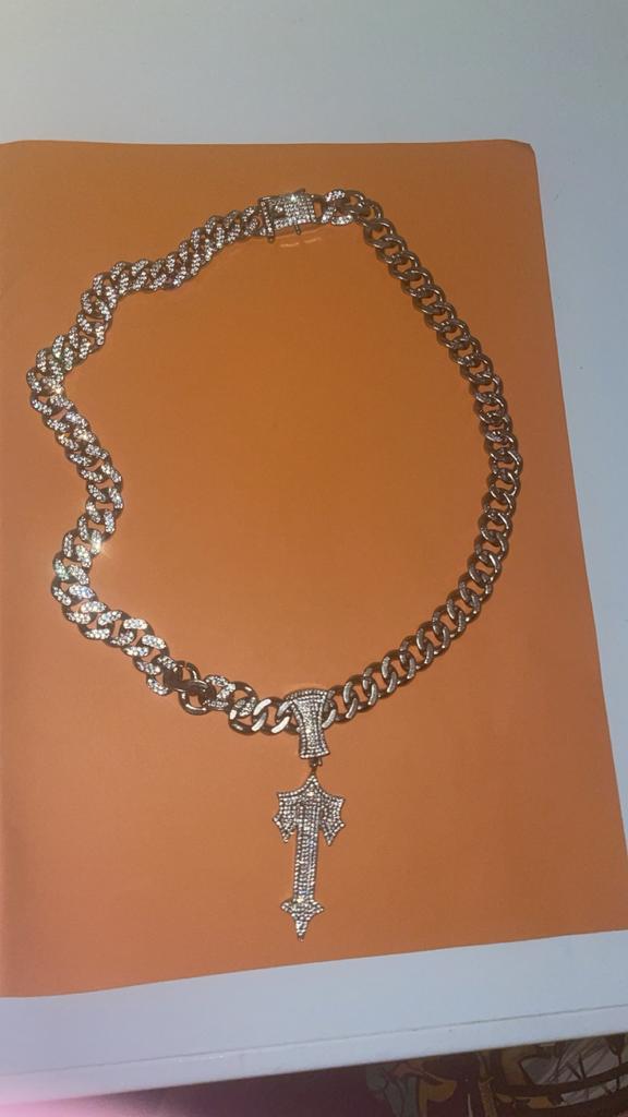 Trapstar kerting- iced out, Sieraden, Tassen en Uiterlijk, Kettingen, Ophalen of Verzenden, Zo goed als nieuw, Zilver, Overige materialen