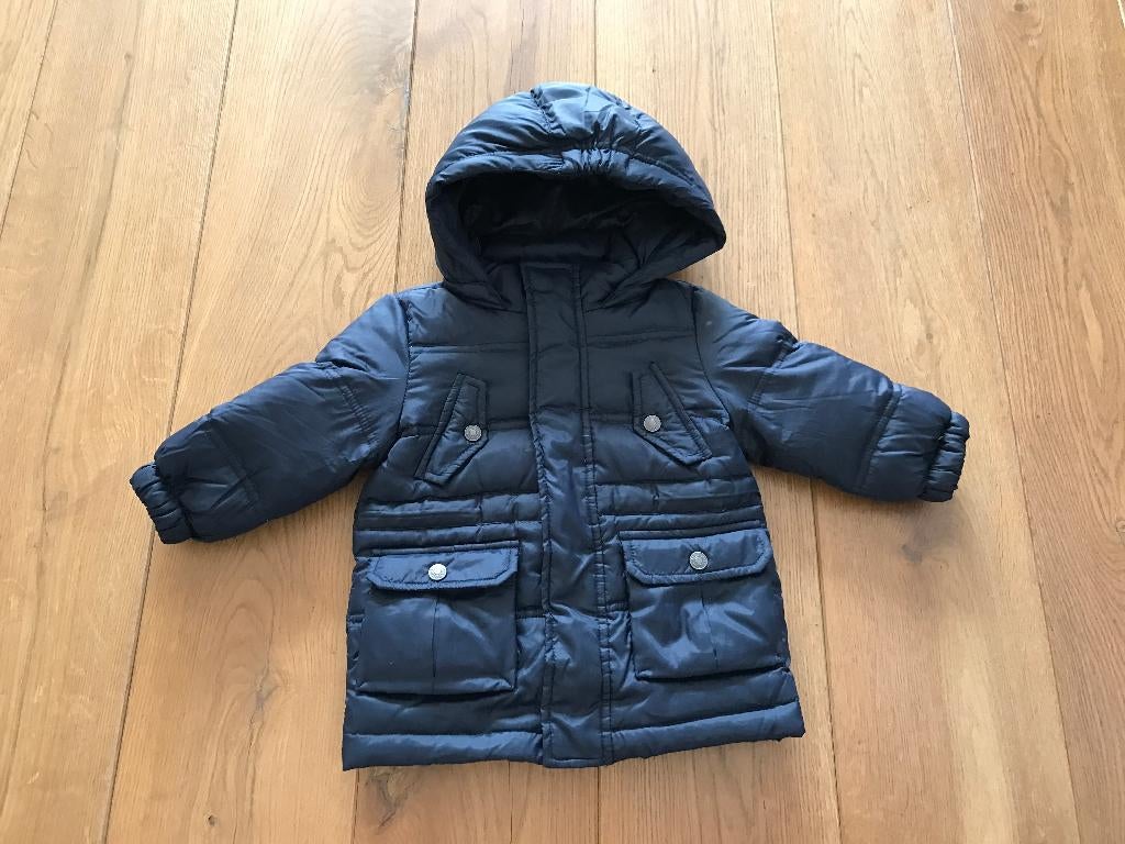 Benetton winter jas blauw maat 74, Kinderen en Baby's, Babykleding | Maat 74, Ophalen, Zo goed als nieuw, Jasje, Benetton