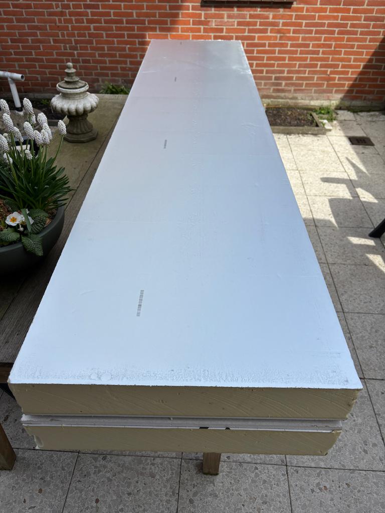 PIR + GIPS platen 5 stuks 260x600x100+12,5, Nieuw, 5 tot 10 m², Hardschuim (Pir), 8 tot 12 cm