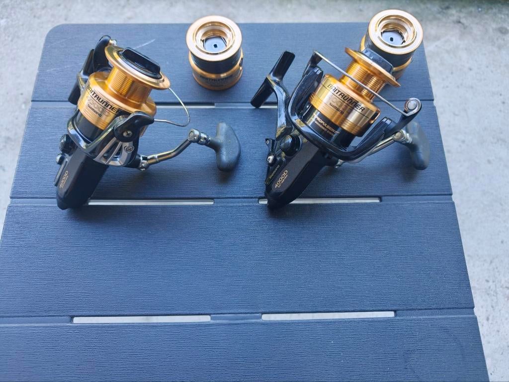 Shimano 4000D met extra spoelen, Watersport en Boten, Ophalen of Verzenden, Zo goed als nieuw, Molen