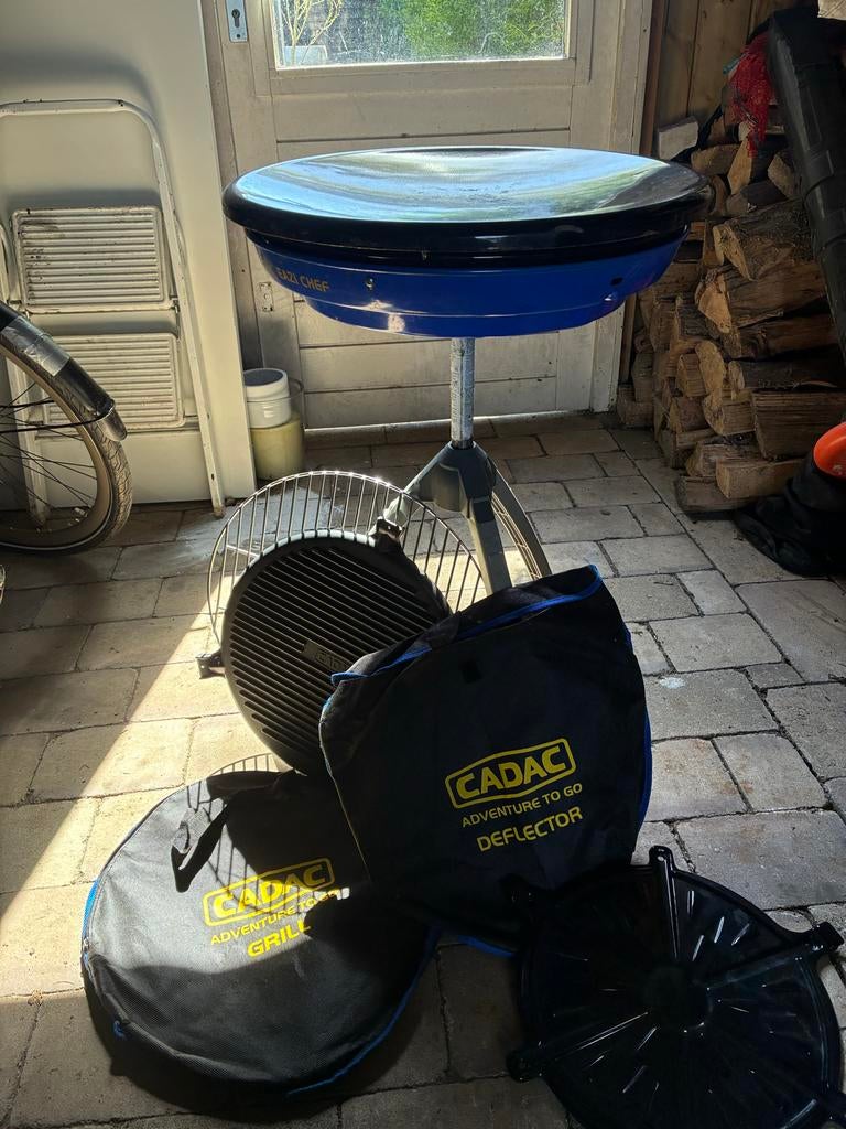 Skottelbraai Cadac Eazi Chef, Tuin en Terras, Houtskoolbarbecues, Gebruikt, Met accessoires, Ophalen