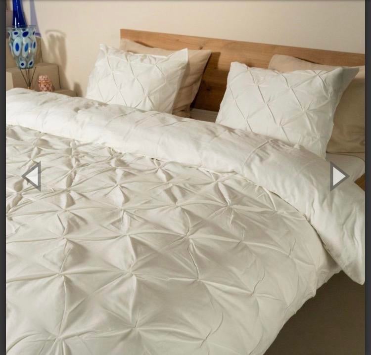 Kayori dekbedovertrek 200x200 Matsu katoensatijn, Jongetje of Meisje, Wit, Dekbedovertrek, Nieuw