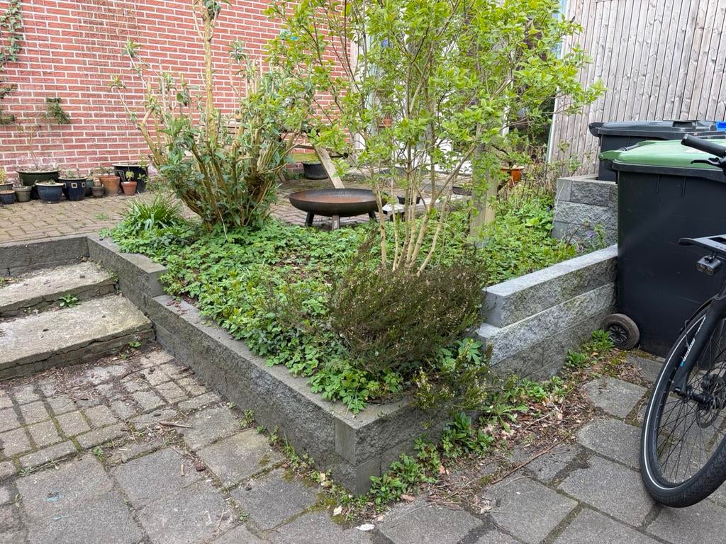 Grijze stapelblokken tuin, Ophalen, Gebruikt, Overige typen, Minder dan 5 m²
