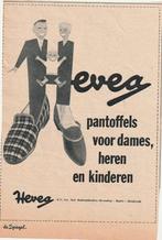 Retro reclame 1960 Hevea pantoffels hele gezin, Verzamelen, Verzenden, Overige typen