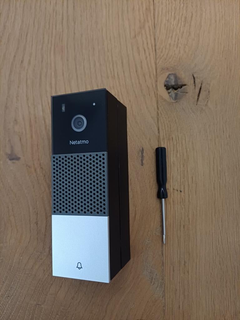 Netatmo Slimme Videodeurbel - Beveilig je huis, Ophalen of Verzenden, Bewegingsdetectiesensor, Zo goed als nieuw, Bedraad