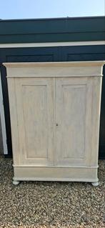 Oud grenen kast brocante stijl, Ophalen, Gebruikt