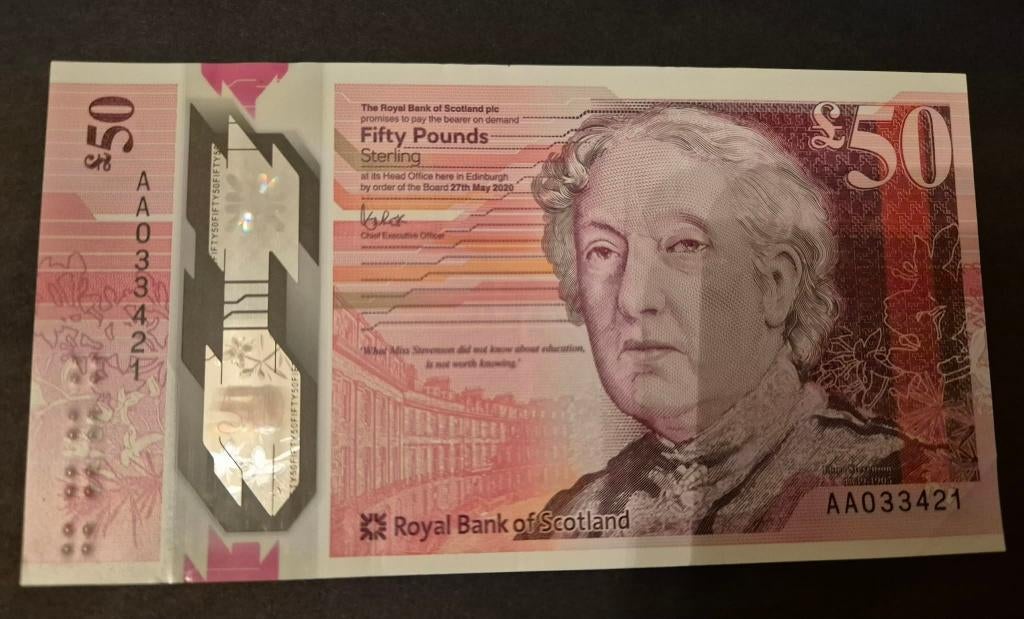 50 Pounds 2020 Schotland, Postzegels en Munten, Bankbiljetten | Europa | Niet-Eurobiljetten, Ophalen of Verzenden, Overige landen
