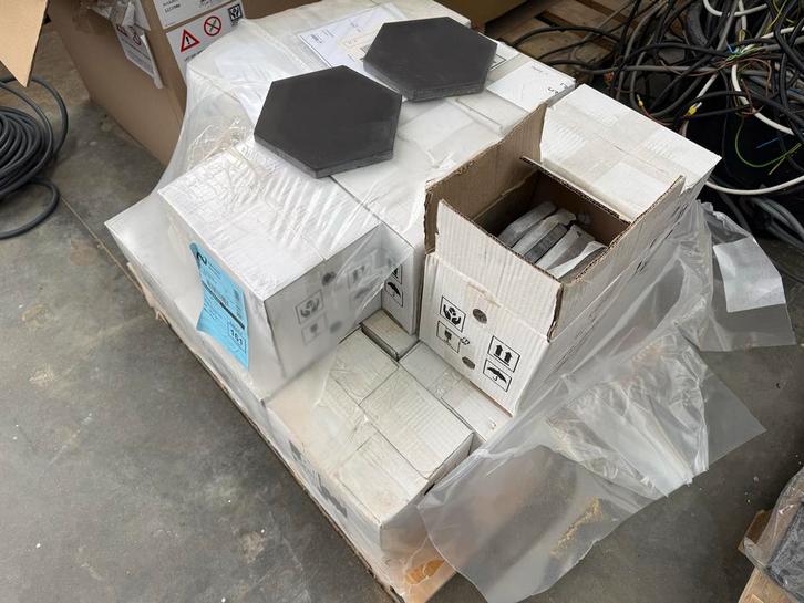 Zwarte Hexagon 17x20 Vloer- & Muurtegels - 4.7m², Doe-het-zelf en Verbouw, Tegels, Nieuw, Vloertegels, Overige materialen, 20 tot 40 cm