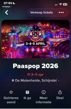 3 kaartjes paaspop incl overnachting, Drie personen of meer