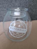 Riverdale stolp/glazen pot met deksel 20 cm hoog / 20 cm bre, Ophalen, Zo goed als nieuw