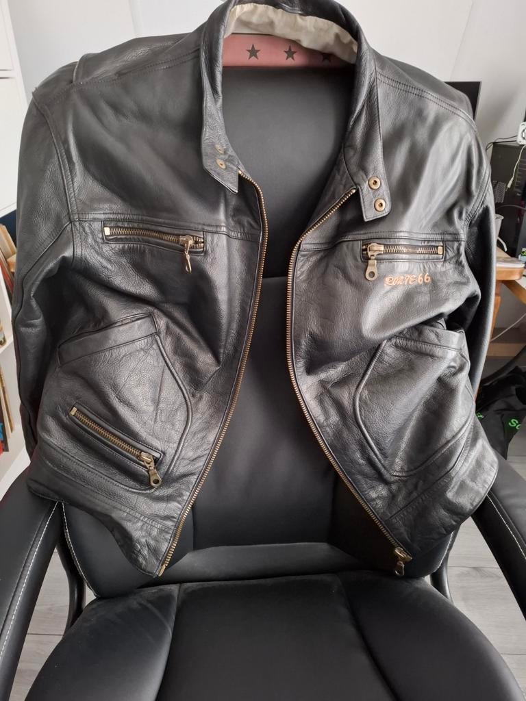 Motor jas leer(route 66) spreekt voor zich, maat XXL, Ophalen of Verzenden, Tweedehands, Jas | leer