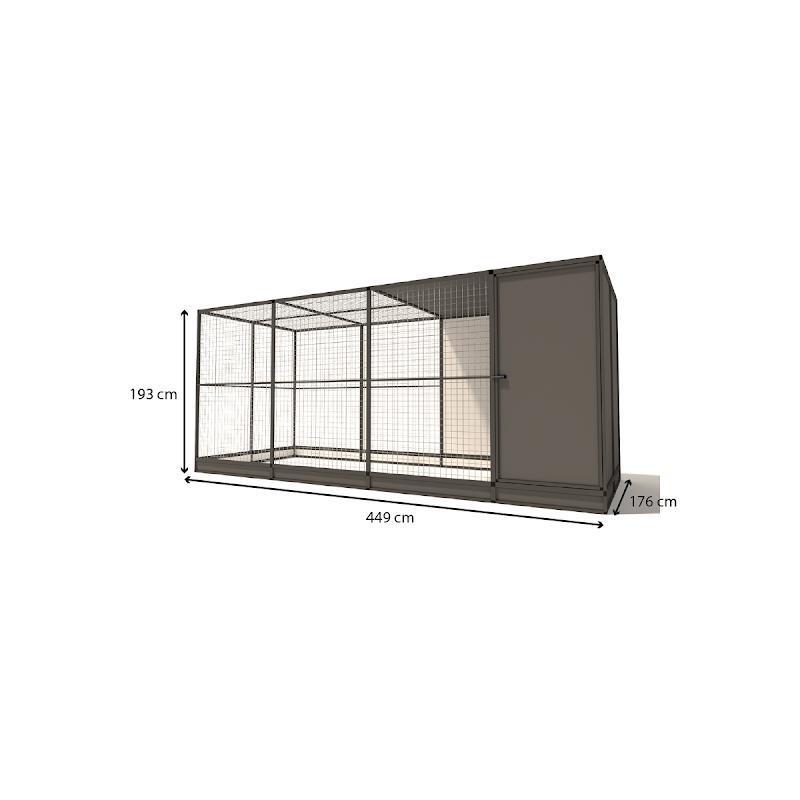 Aluminium Buitenvolière Evi | model 1, Dieren en Toebehoren, Vogels | Hokken en Kooien, Ophalen of Verzenden, Nieuw, Aluminium